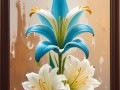 百合花的色彩魅力——填色油画的艺术表达（以色彩为主题，展现百合花的绚丽之美）