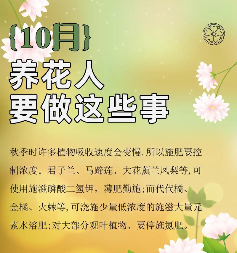 养花施肥的正确方法（掌握施肥时间和选择合适的肥料，让花草茁壮成长）-第3张图片-绿意生活