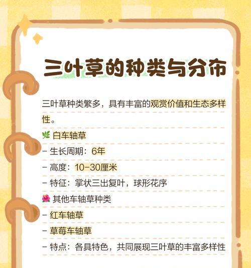 探秘三叶草的生长环境与适宜地点（探究三叶草的生命特性与优越条件）-第3张图片-绿意生活